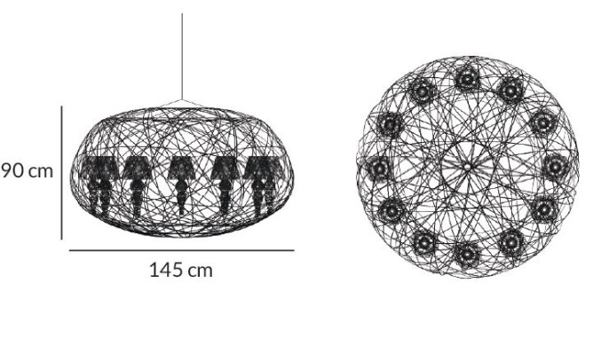 Lightornament ceiling lighting apus multi large measurements Lightornament ceiling lighting apus multi large measurements, carbon decoration