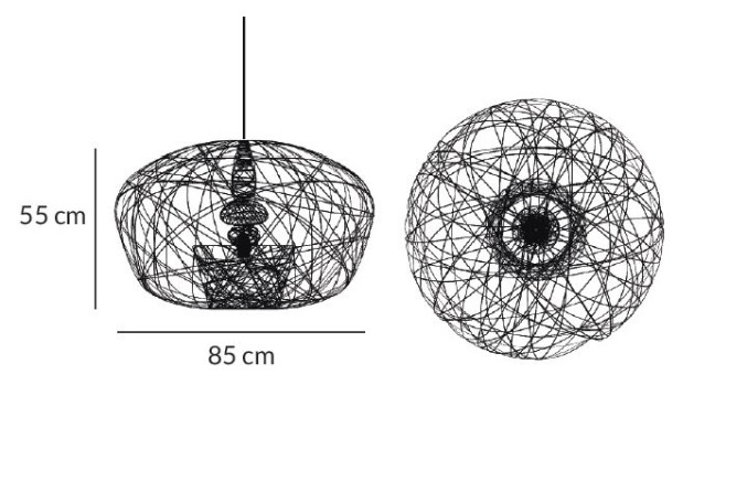 Lichtornament plafondverlichting cetus medium afmetingen Lichtornament plafondverlichting cetus medium afmetingen, carbon decoratie