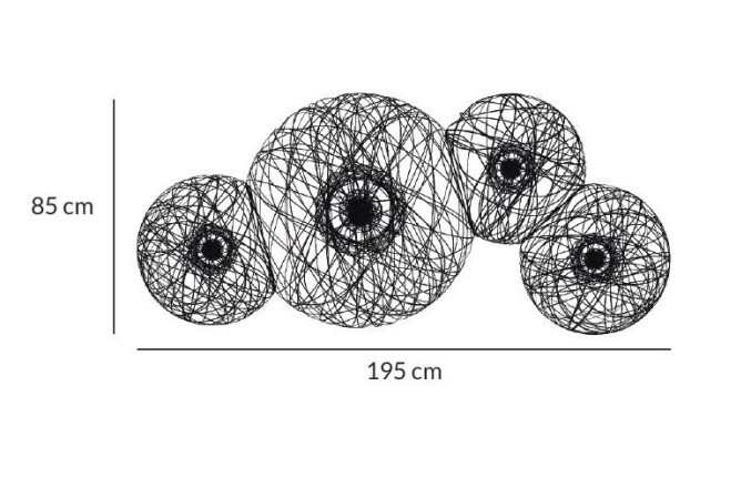 Lichtornament plafondverlichting combinatie 2 bovenaanzicht afmetingen Lichtornament plafondverlichting combinatie 2 bovenaanzicht afmetingen, carbon decoratie