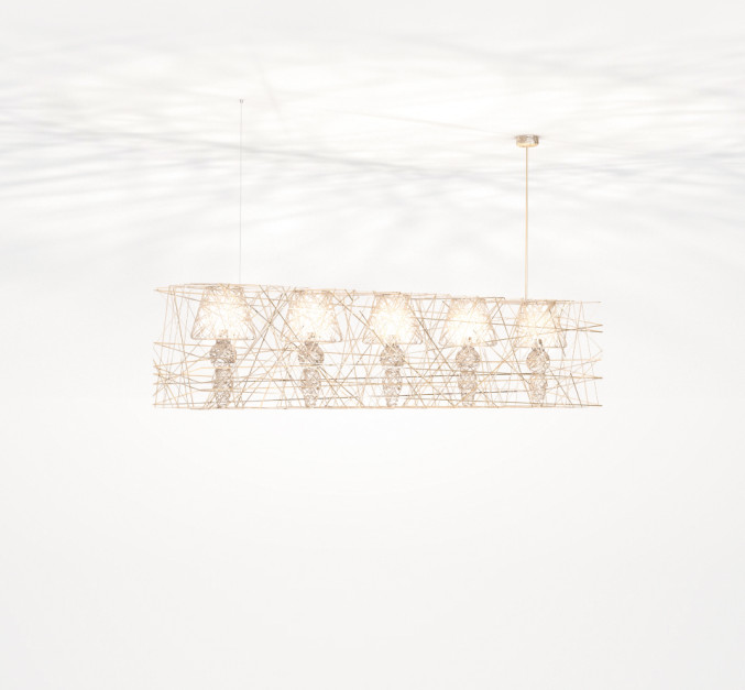 Lightornament ceiling lighting sculptor gold medium, carbon decoration
