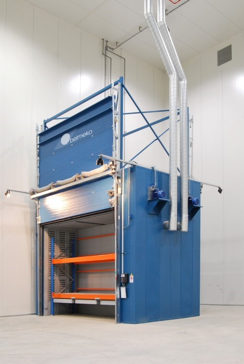 Dubbelzijdige verwarmingskamer voor op temperatuur houden van 12 IBC’s