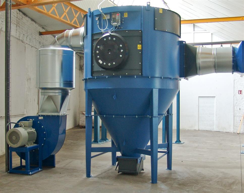 Filtre de dépoussiérage avec ventilateur d’extraction