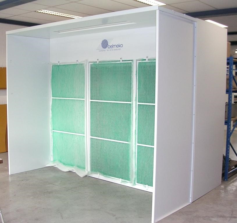 Spuitwand met verffilters en 1m voorbouw