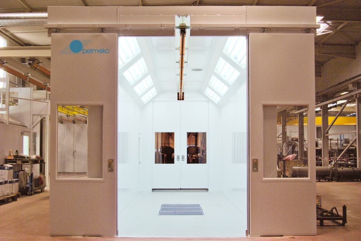 Wascabine binnenzijde