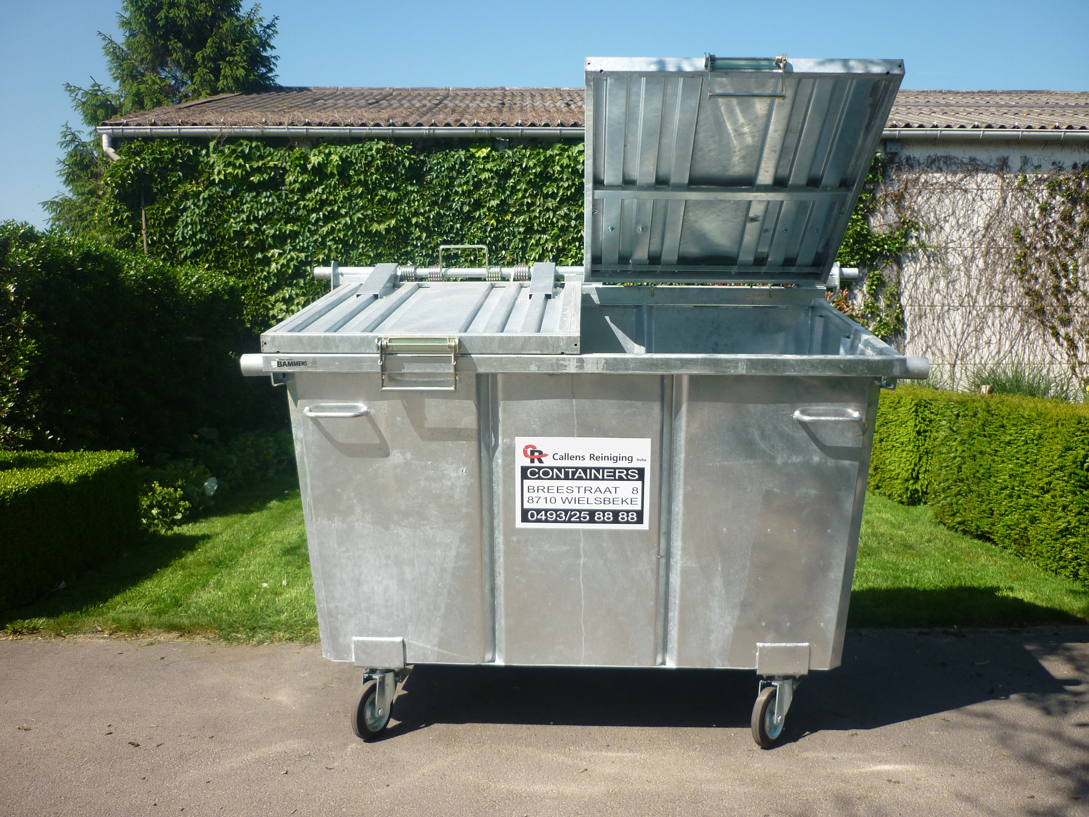 Rolcontainer 2500L voorkant deksel