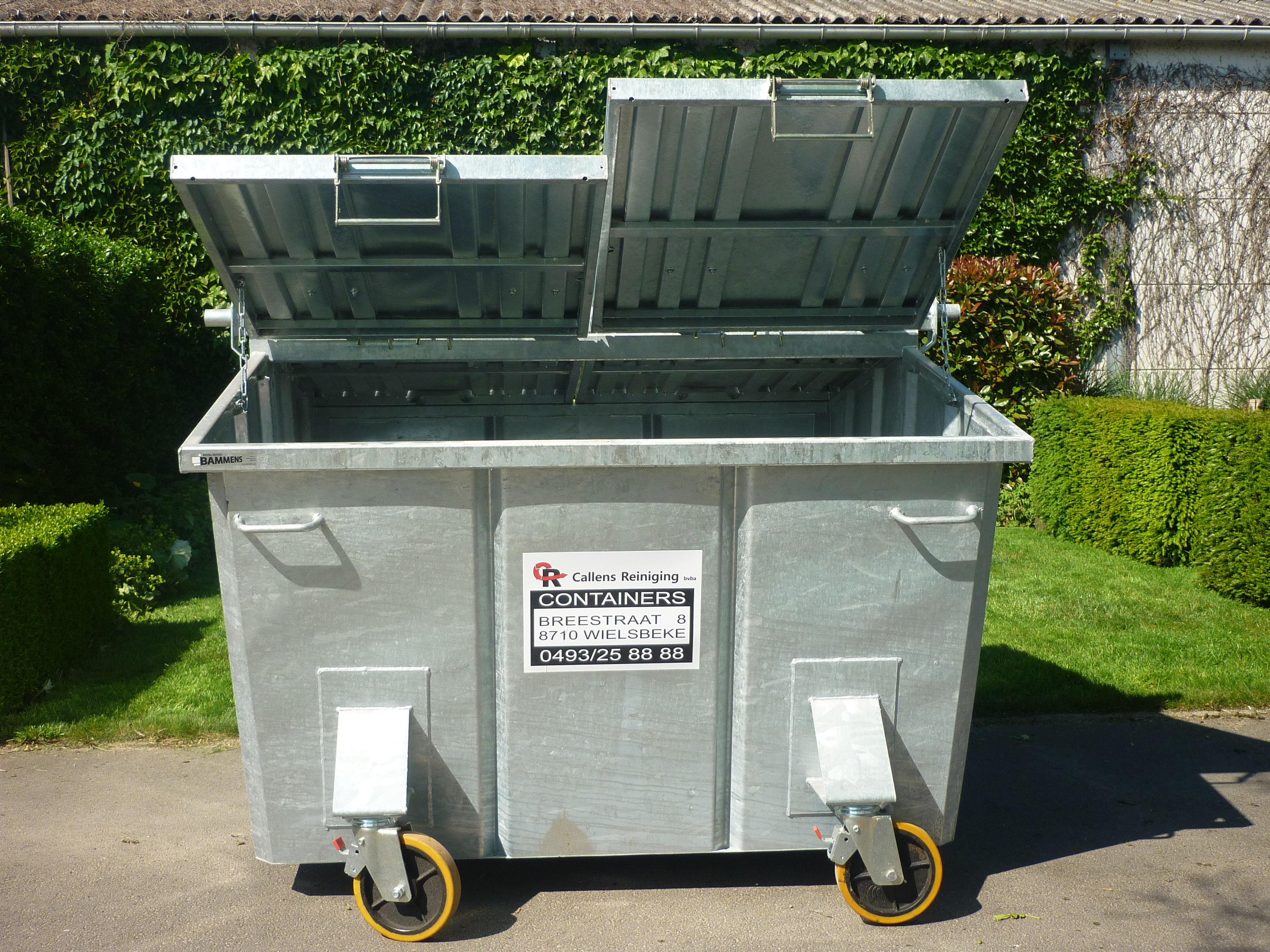 Rolcontainer 5000L voorkant deksel