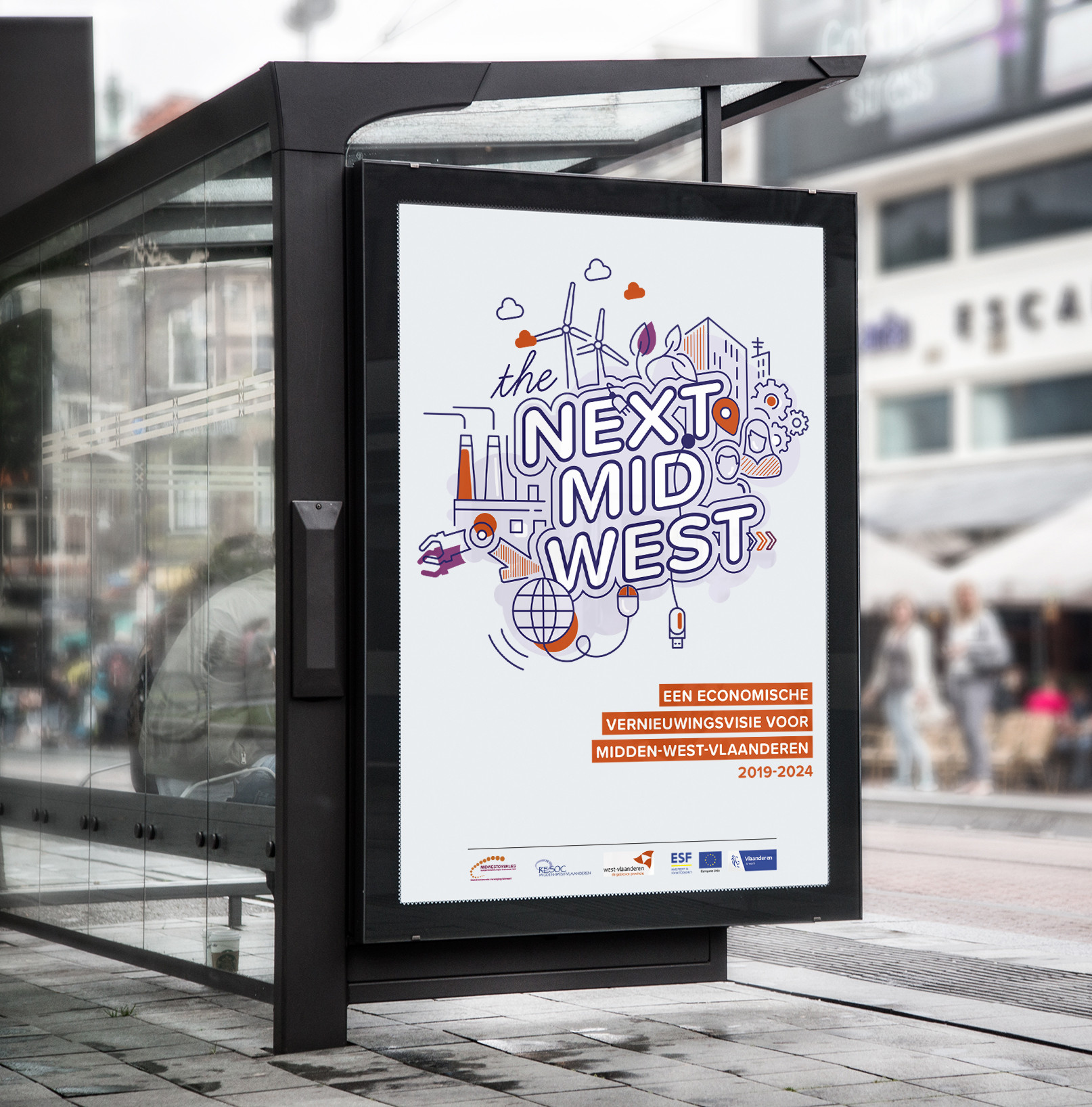Dit creatieve campagnebeeld ontwikkelde Capone voor RESOC Midden-West-Vlaanderen.