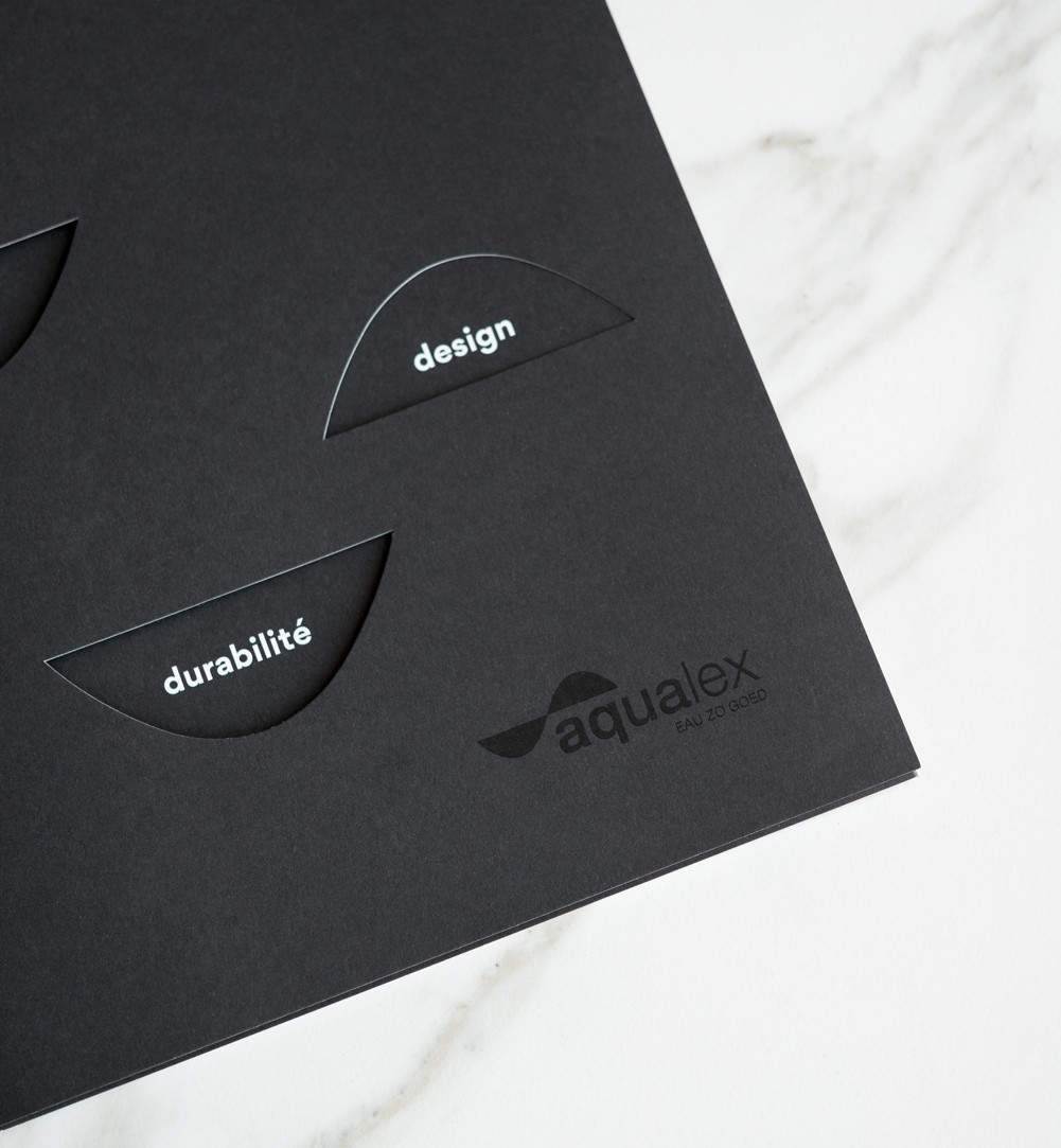 Voor Aqualex maakten we deze stijlvolle b2b-brochure