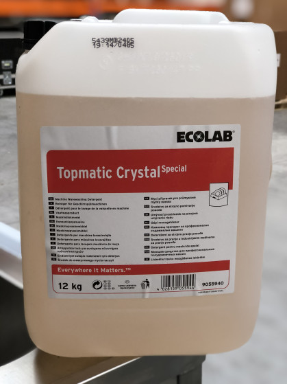 Ecolab Topmatic Crystal Special 12kg Specifiek voor glazenmachines voor industriële machines.
Vrij van EDTA, NTA, fosfaten en...