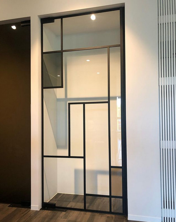 steellook schuifdeur in mondriaanstijl