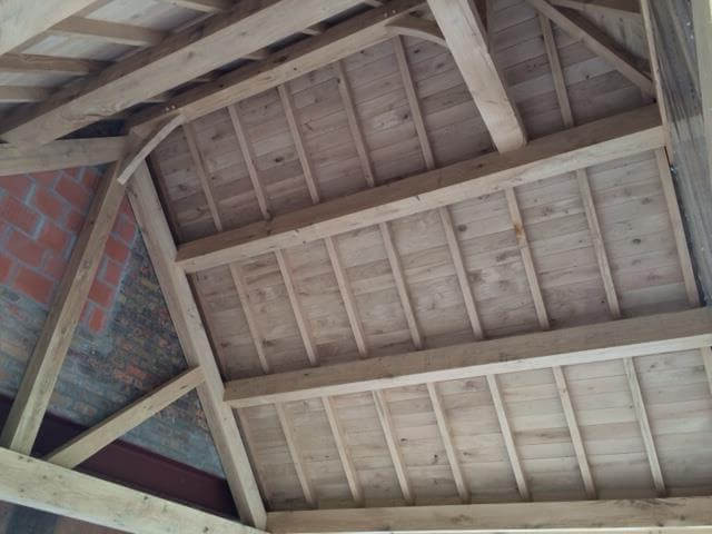 Dakstructuur eiken aanbouw - Cocquyt E&K in samenwerking met Cornelis Hout - 1