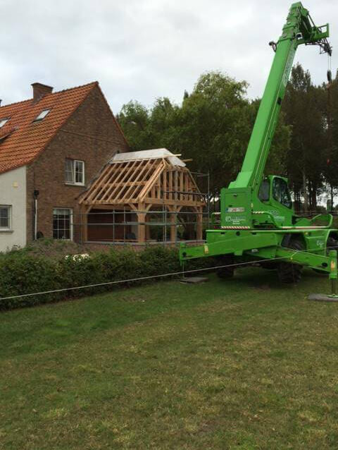 Eiken bijgebouw met kraan - Cocquyt E&K in samenwerking met Cornelis Hout - 1