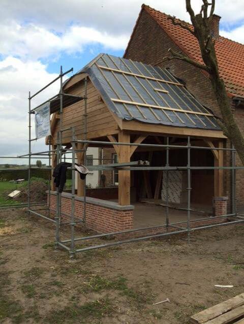 Opbouw eiken bijgebouw - Cocquyt E&K in samenwerking met Cornelis Hout - 2