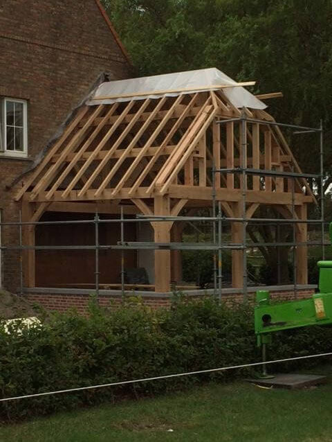 Structuur eiken bijgebouw - Cocquyt E&K in samenwerking met Cornelis Hout