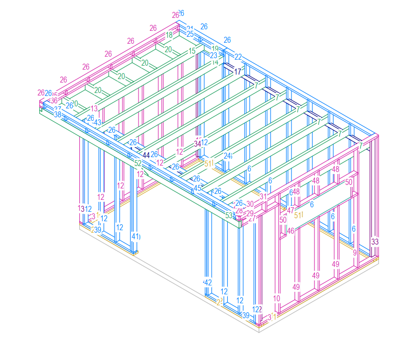 Moderne structuur-werktekening