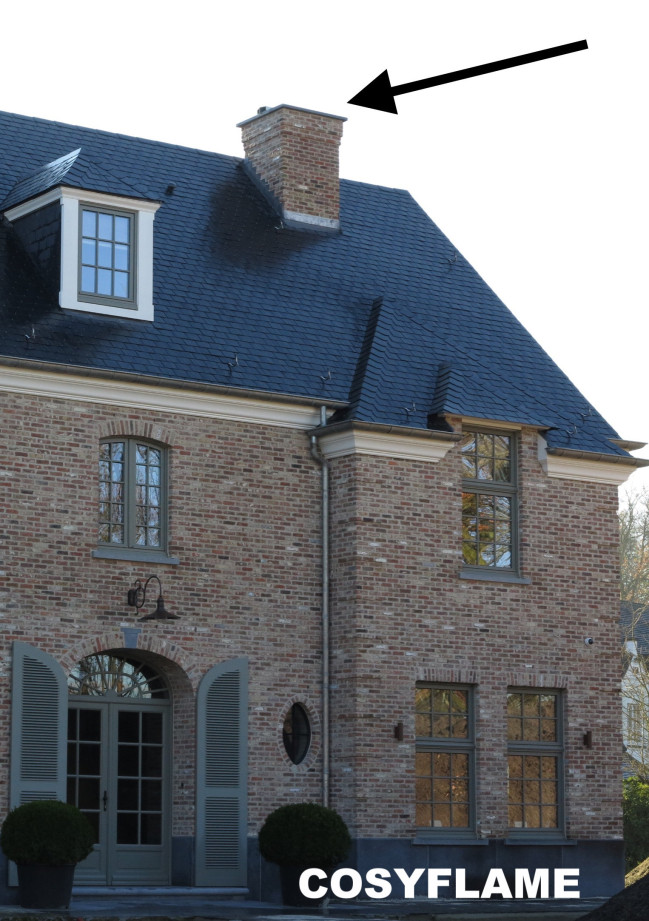 Cosyflame gepatenteerde Discreto schouwkap