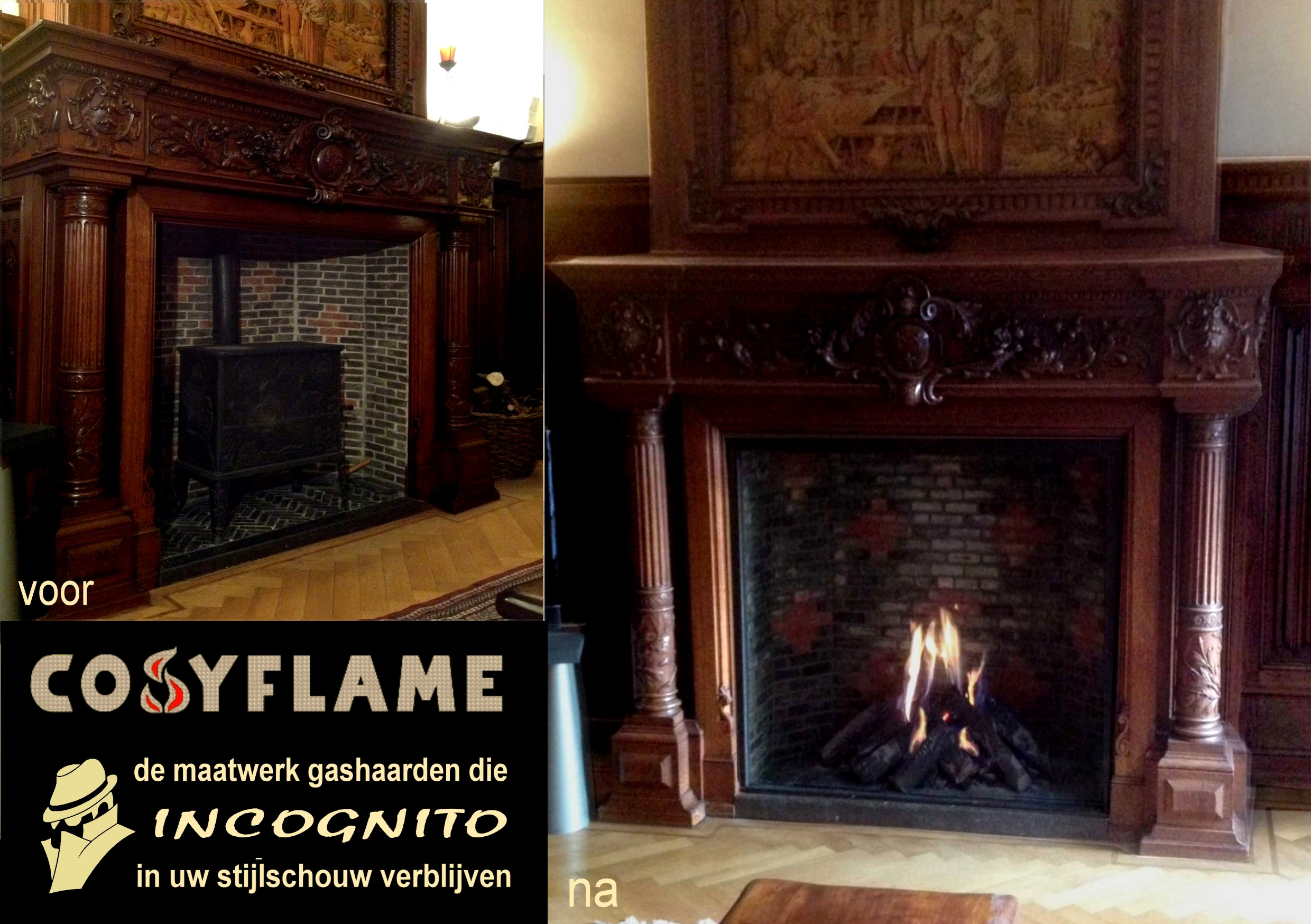 Cosyflame-2018-11-25 voor na SP Mechelse op A4