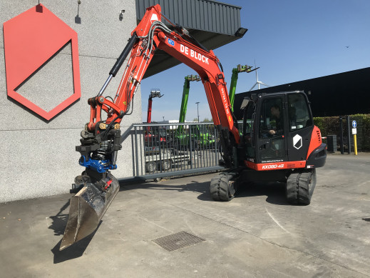 Kubota KX080 minigraver 8 ton met tiltrotator CW10 2