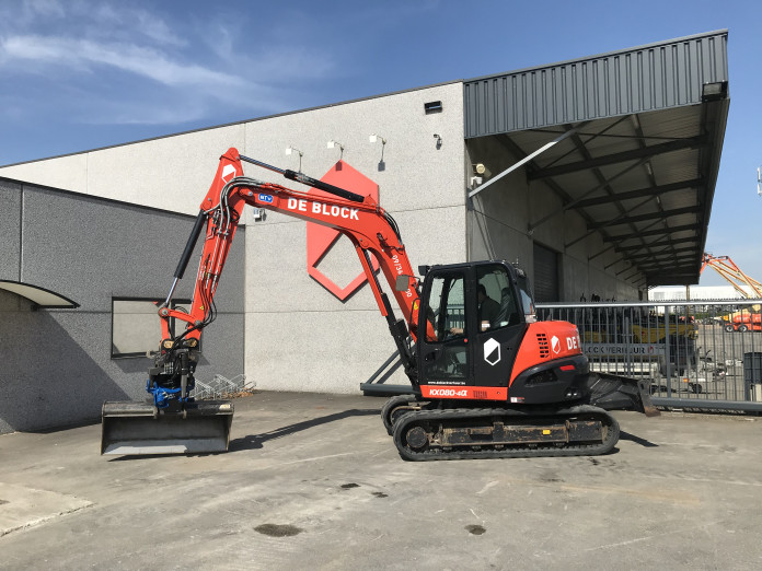 Kubota KX080 minigraver 8 ton met tiltrotator CW10 3