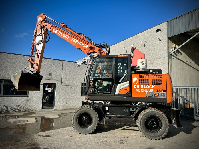 1204 - Bandenkraan 14t Hitachi ZX150W-7 1