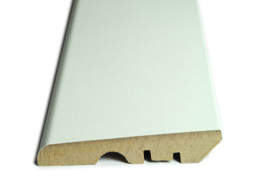 E9033 BATTISCOPA MDF 8-15-70 LAMIN BIANCO