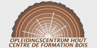 Logo Opleidingscentrum Hout Logo Opleidingscentrum Hout Grijze achtergrond