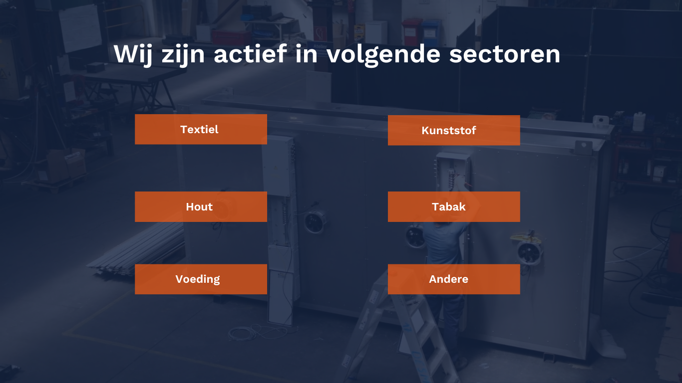 Wij zijn actief in volgende sectoren ( Website)