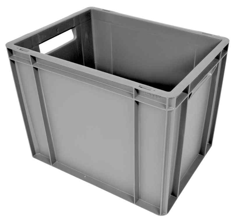 Stapelbare euronorm bak, versterkte gesloten bodem, gesloten wanden - 600x400 mm - E4332-4120 Stapelbare euronorm bak, versterkte gesloten bodem, gesloten wanden - 600x400 mm - E4332-4120