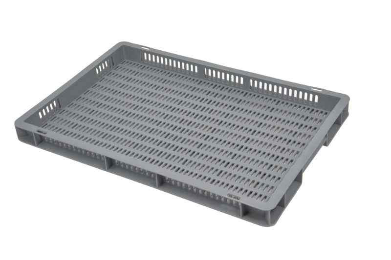 Stackable euronorm box, ventilated bottom and ventilated sides - 600x400 mm - E6405-0050