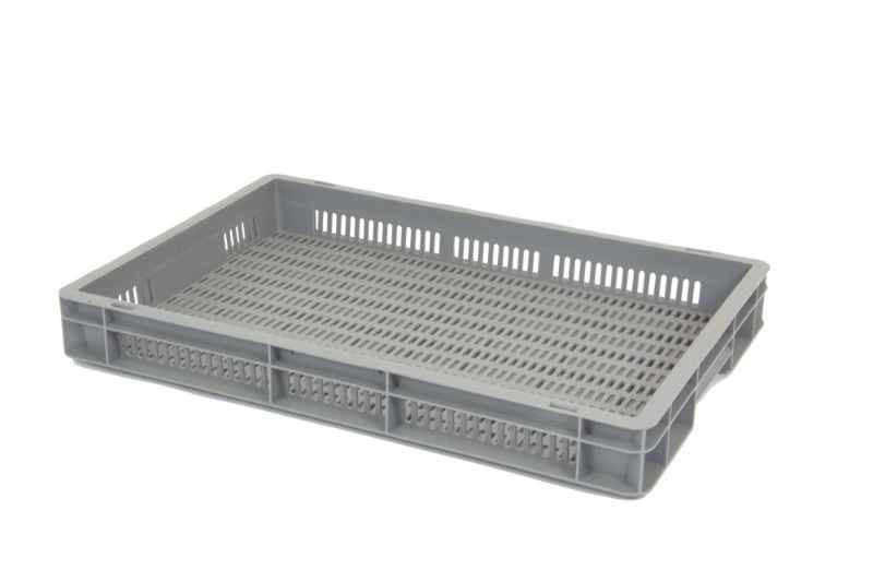 Stackable euronorm box, ventilated bottom and ventilated sides - 600x400 mm - E6407-0050