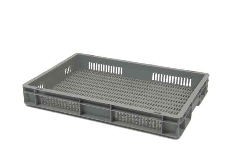 Stackable euronorm box, ventilated bottom and ventilated sides - 600x400 mm - E6408-0050