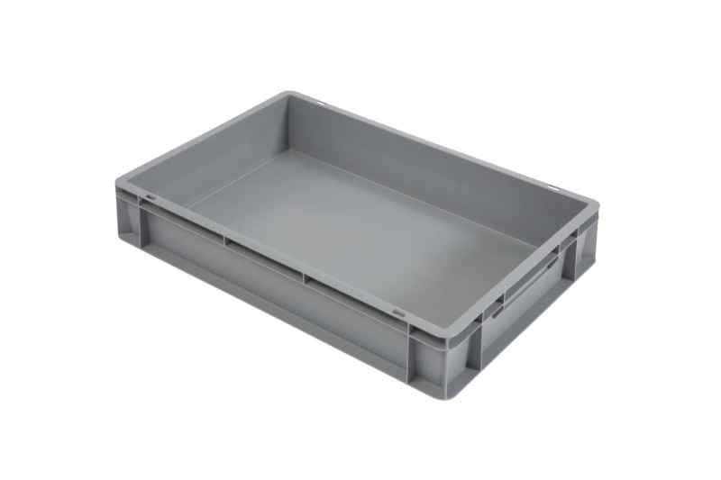 Bac gerbable norme europe, fond & parois pleines - 800x600 mm - E6412-1100 Bac gerbable norme europe, fond & parois pleines - 800x600 mm - E6412-1100