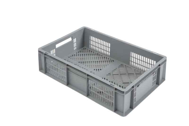 Stapelbare euronorm bak, geventileerde bodem en wanden - 600x400 mm - E6417-2020