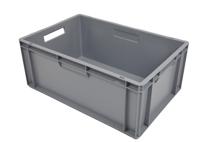 Stapelbare euronorm bak, gesloten bodem en wanden - 800x600 mm - E6424-5120