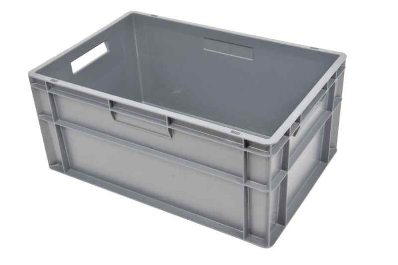 Stapelbare euronorm bak, gesloten bodem en wanden - 600x400 mm - E6427-5120 Stapelbare euronorm bak, gesloten bodem en wanden - 600x400 mm - E6427-5120