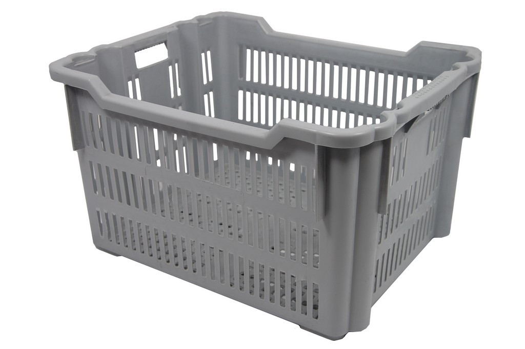 Bac à pain, gerbable & emboîtable, fond & parois ajourées - 80% emboîtable bi-color - GE6535-0020