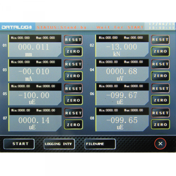 Data Acquisition Unit DATALOG 8 - Battery Operated Version Designed for In-Field Applications5