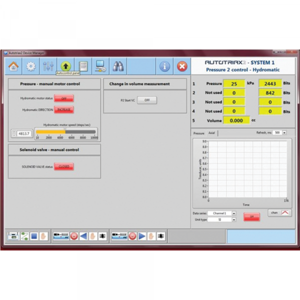 Triaxial test automatic control and processing softwares - AUTOTRIAX EmS5
