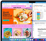 MacBook Air met meerdere geopende apps