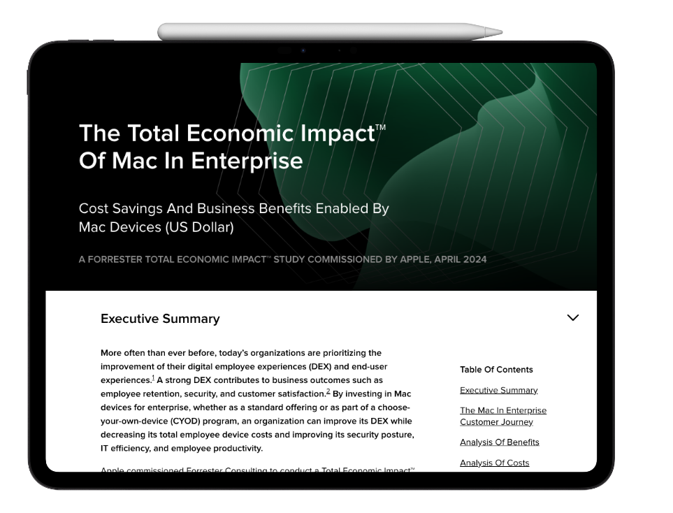 Forrester TEI op iPad