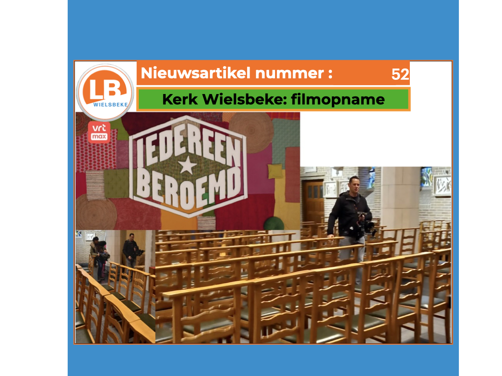 Bibox en kerk Wielsbeke in beeld op de VRT Bibox en kerk Wielsbeke in beeld op de VRT