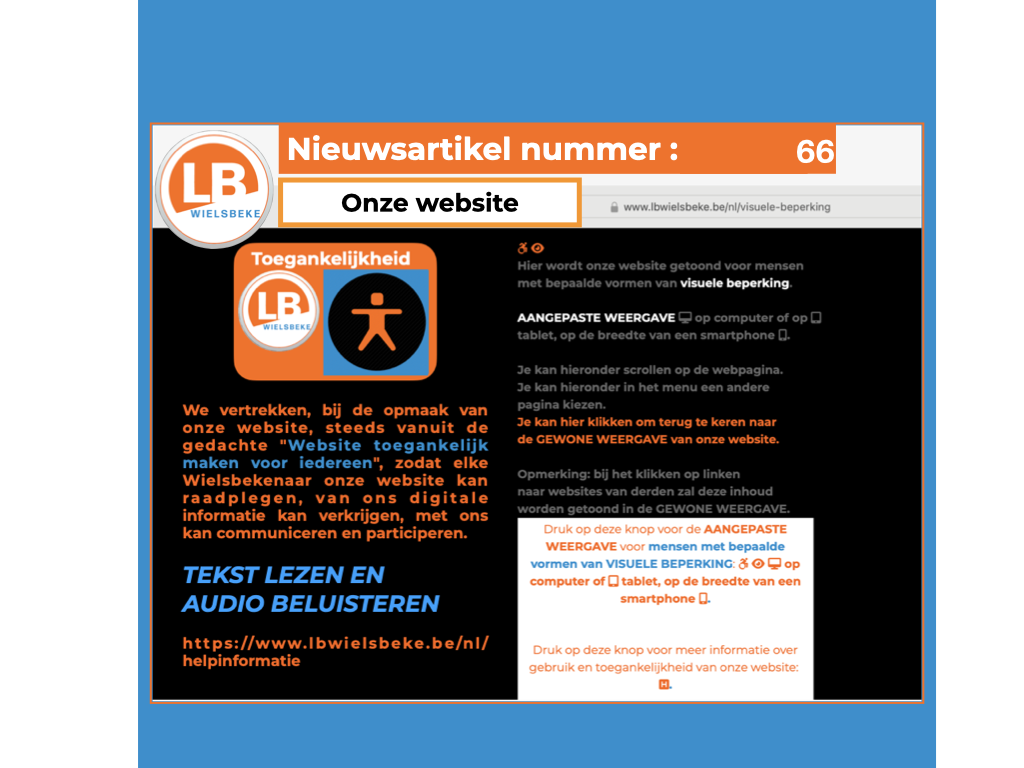 Website LBW zo toegankelijk mogelijk gemaakt Website LBW zo toegankelijk mogelijk gemaakt