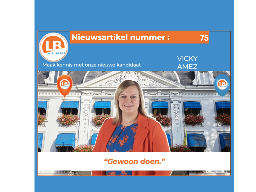 Lijst Burgemeester stelt Vicky Amez voor Lijst Burgemeester stelt Vicky Amez voor