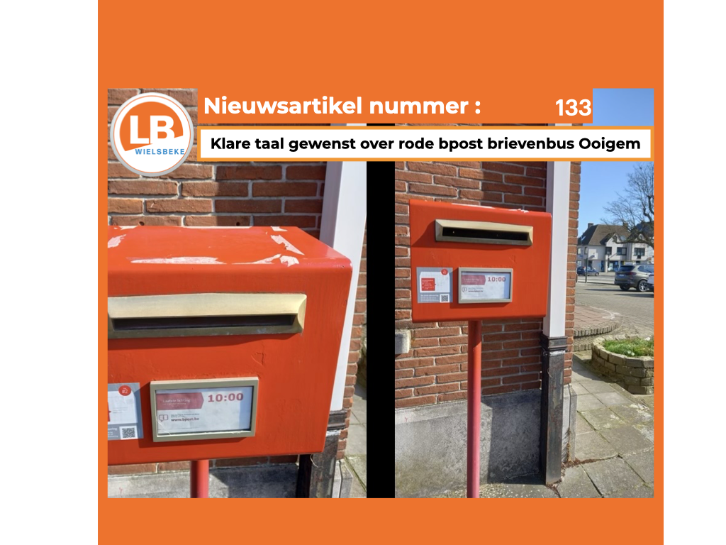 Klare taal gewenst over rode bpost brievenbus Ooigem