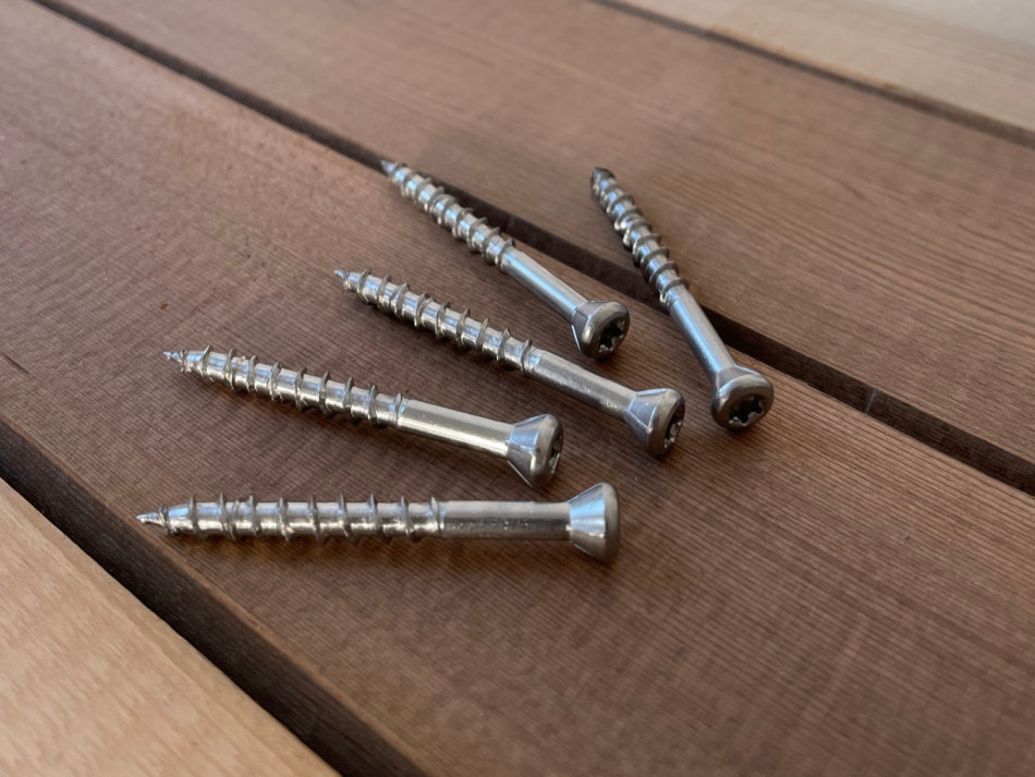 Stainless steel decking screws (4x3)