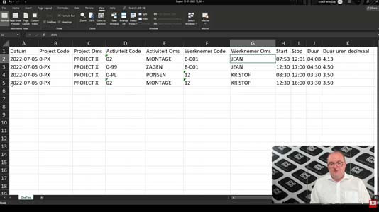 UrenExporteren_Rapport_Excel