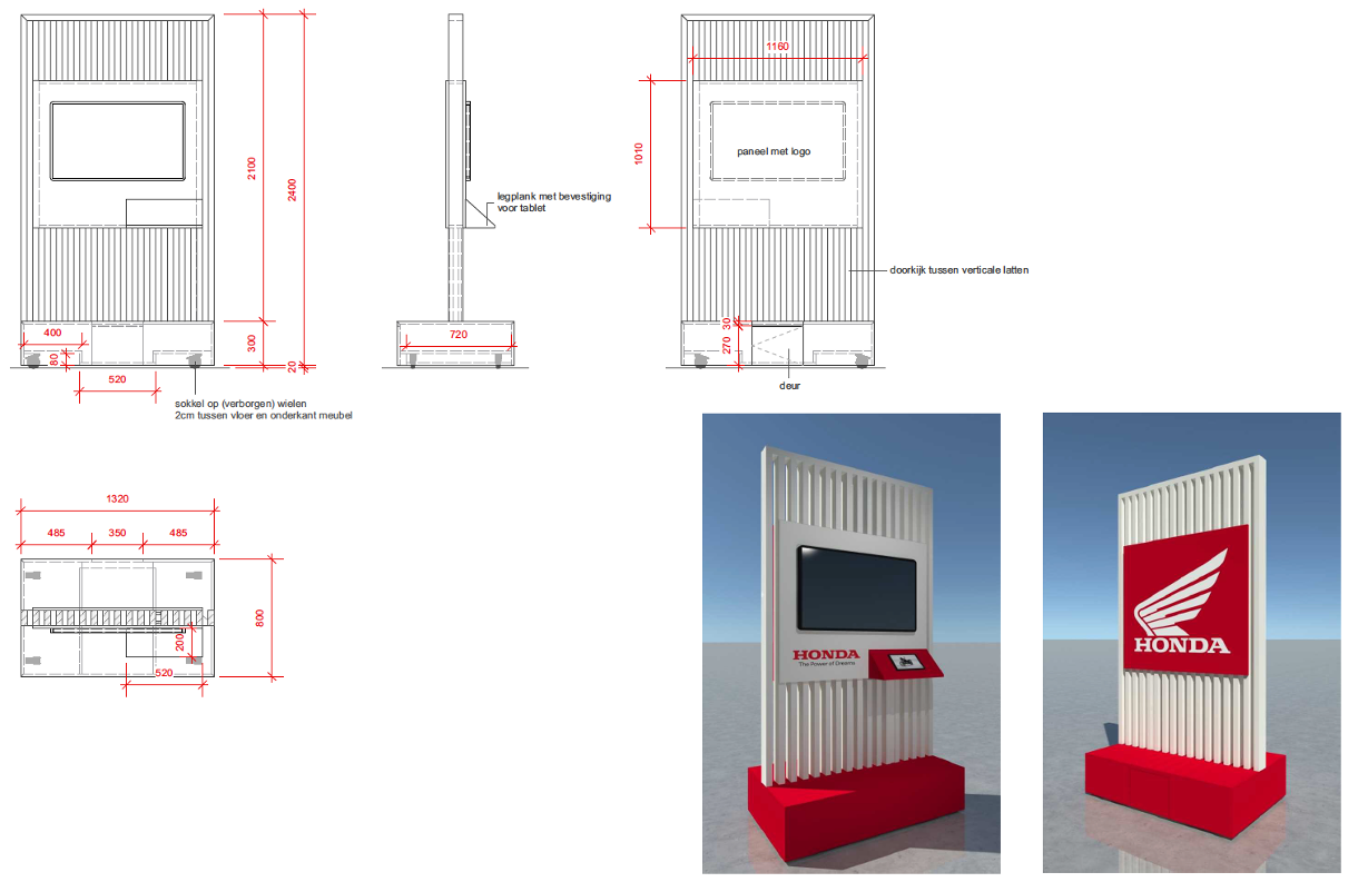 Honda Motor Voor Honda Motors realiseerde Travelexpo een maatwerk display voor merkactivatie en productpresentatie. Het ontwerp werd strak en dynamisch uitgewerkt, met focus op de automotive merkbeleving en een sterke visuele impact op de bezoeker.