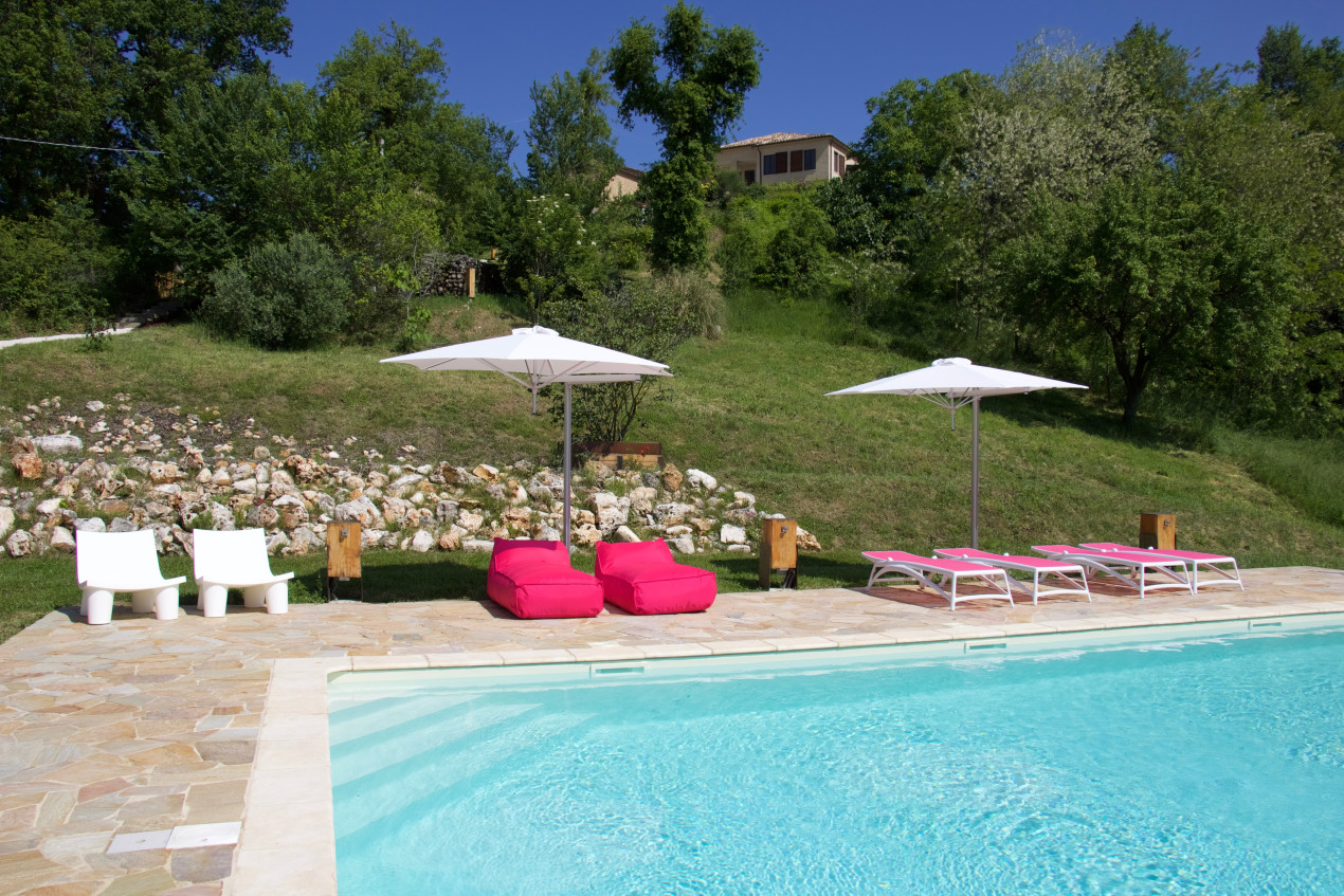 Paraflex parasol in natural Flexibele parasol